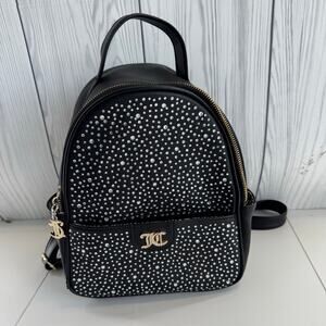 Juicy Couture Black Rhinestone Dazzle Backpack Bling Sparkle